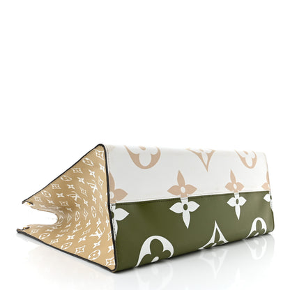 Louis Vuitton Monogram Giant Onthego GM Kaki Beige 4 of 10