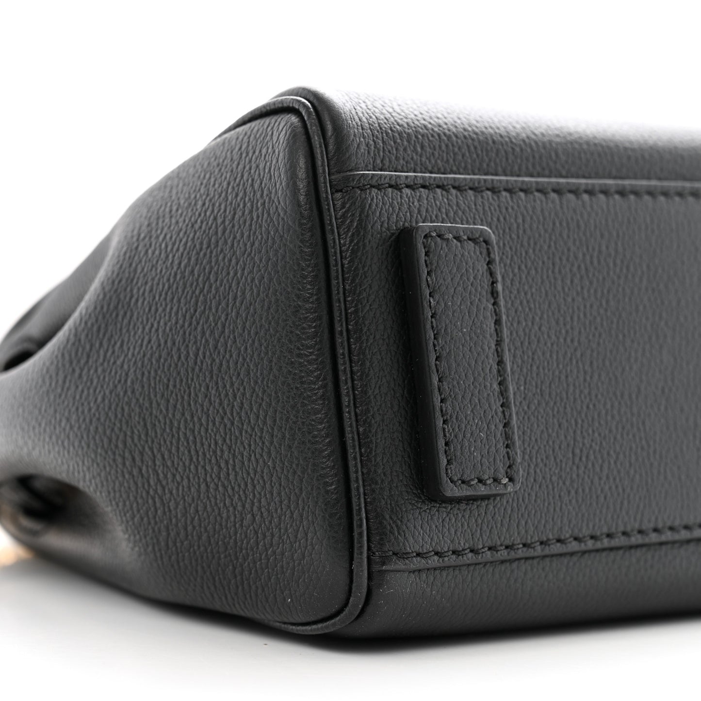 Grained Calfskin Small La Medusa Top Handle Bag Black
