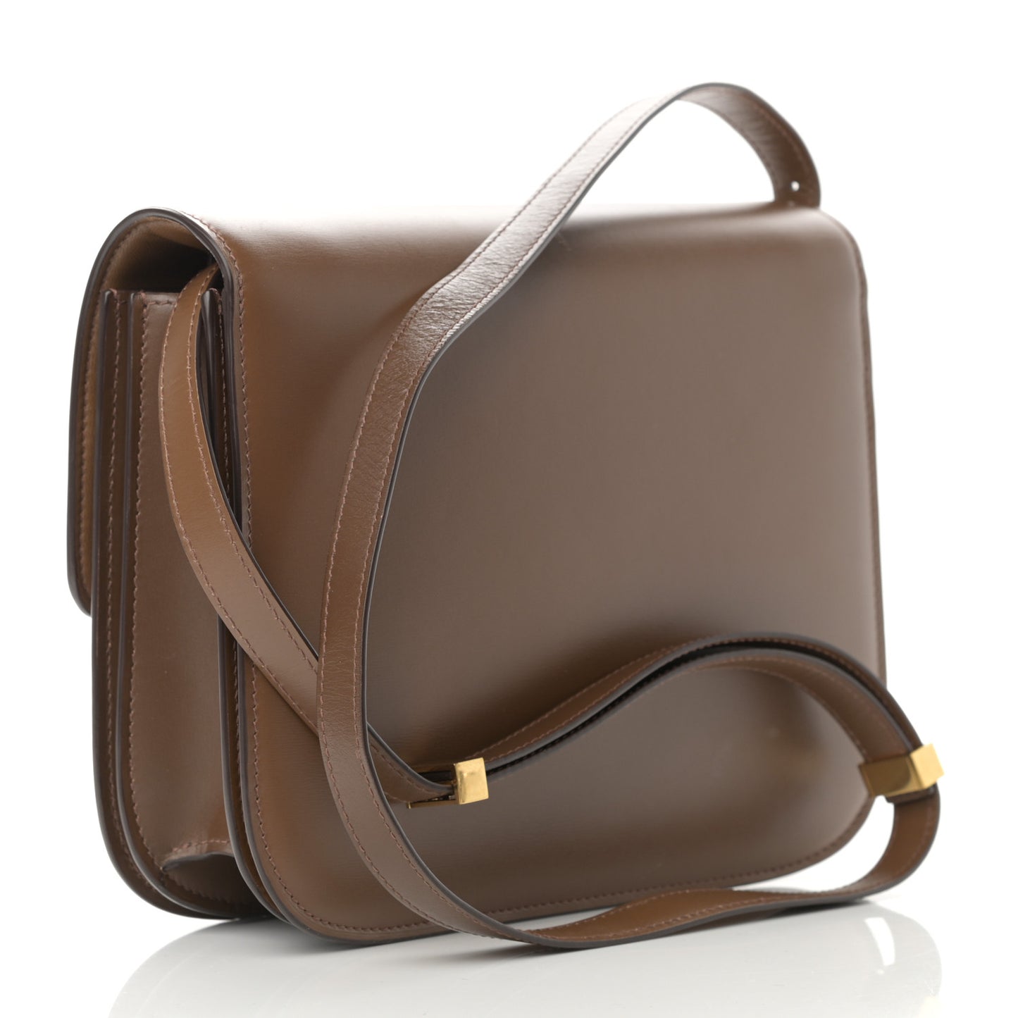 Box Calfskin Medium Classic Box Flap Bag Camel