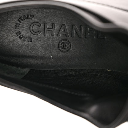 Chanel Lambskin Patent Cap Toe CC Sneakers 36 Black 17 of 18