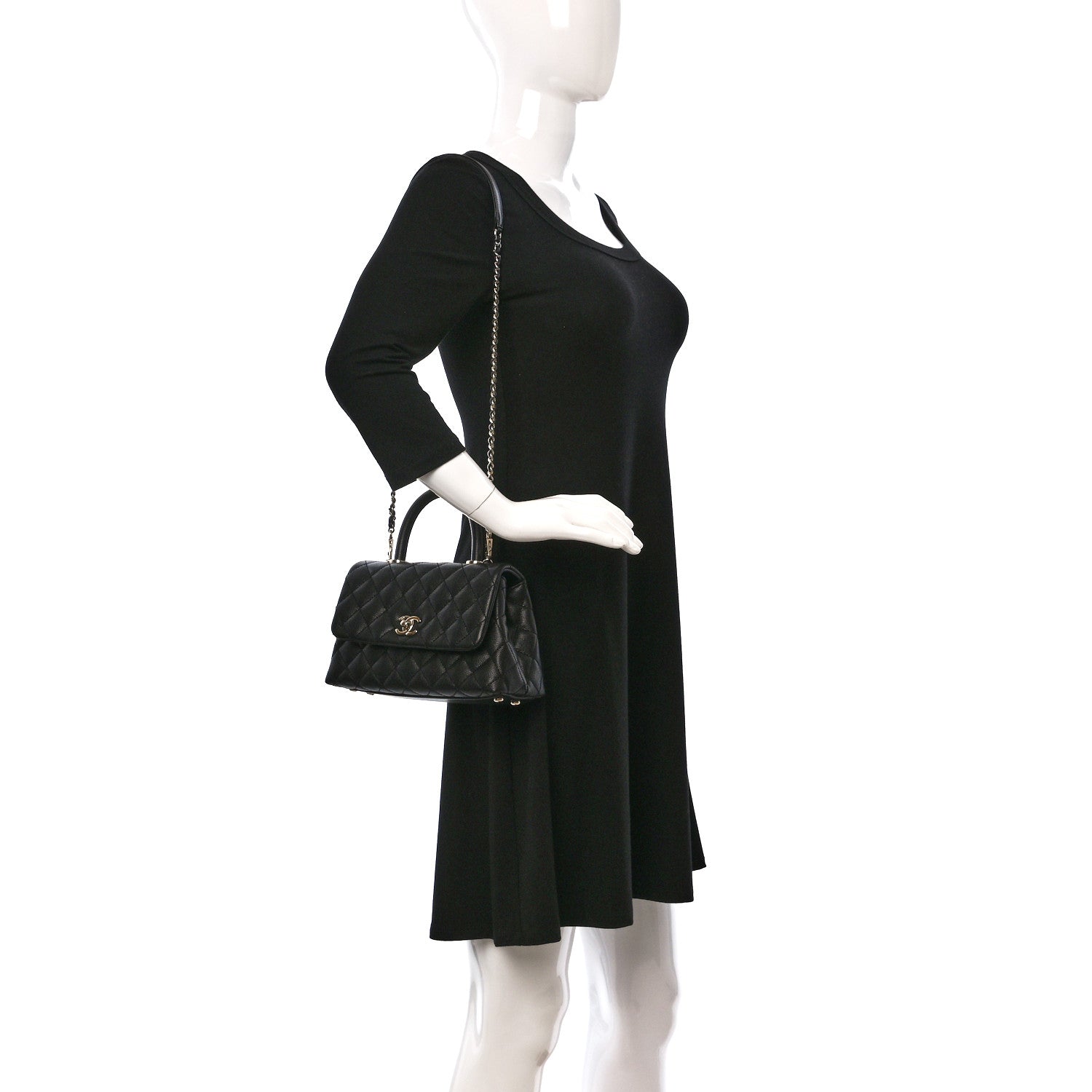 Chanel Caviar Quilted Mini Coco Handle Flap Black 2 of 9