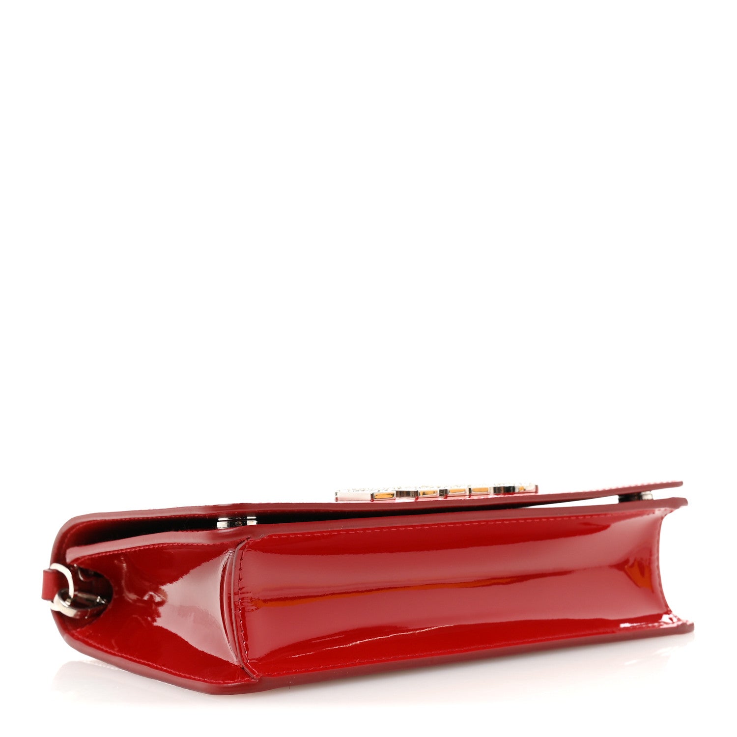 Miu Miu Vernice Crystal Wallet On Chain Rosso 4 of 10