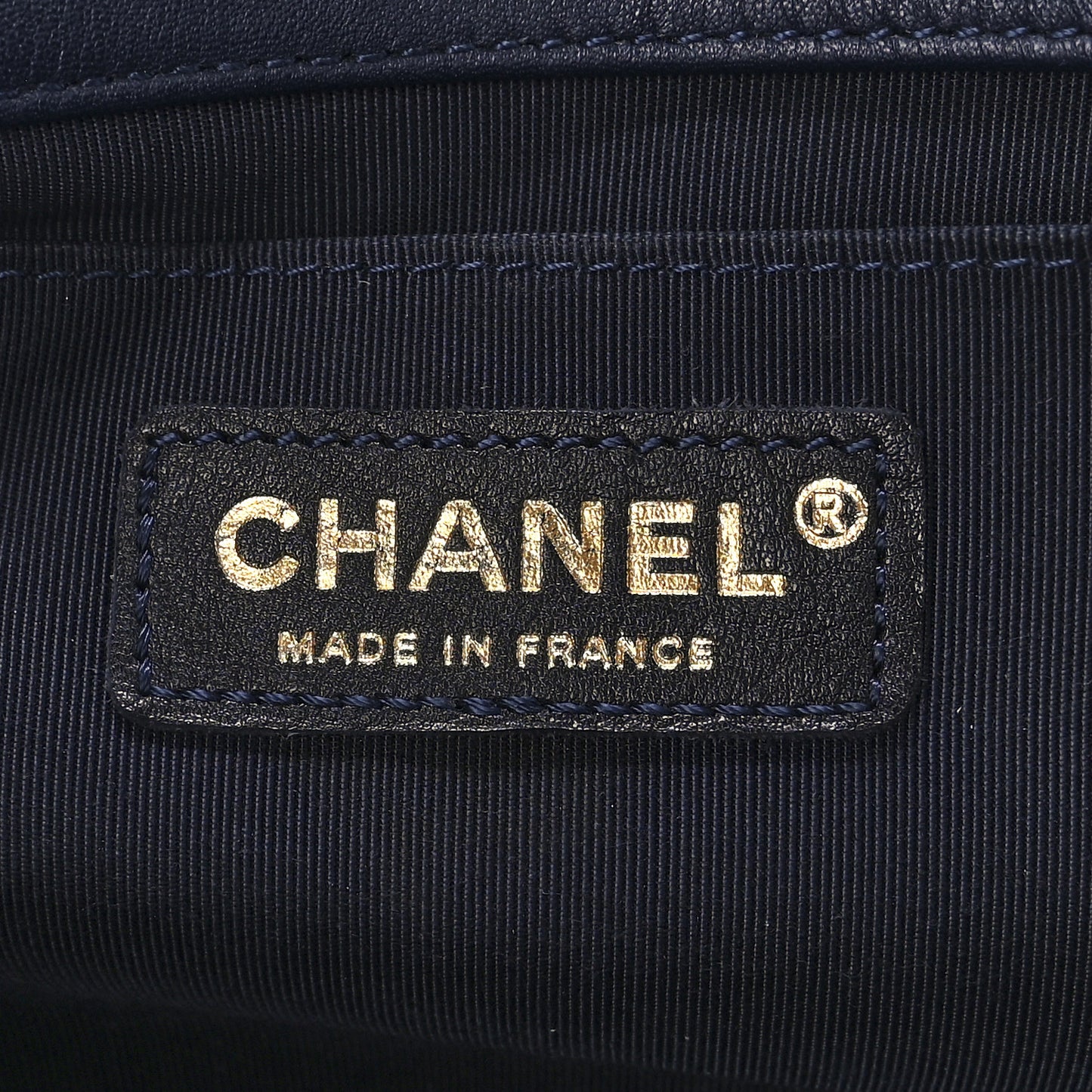 Lambskin Braided Woven Medium Boy Flap Navy Black