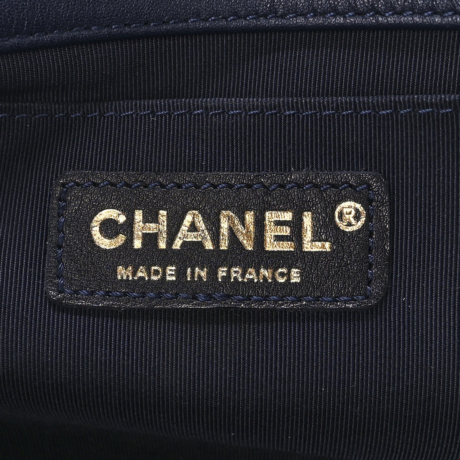 Chanel Lambskin Braided Woven Medium Boy Flap Navy Black 5 of 10