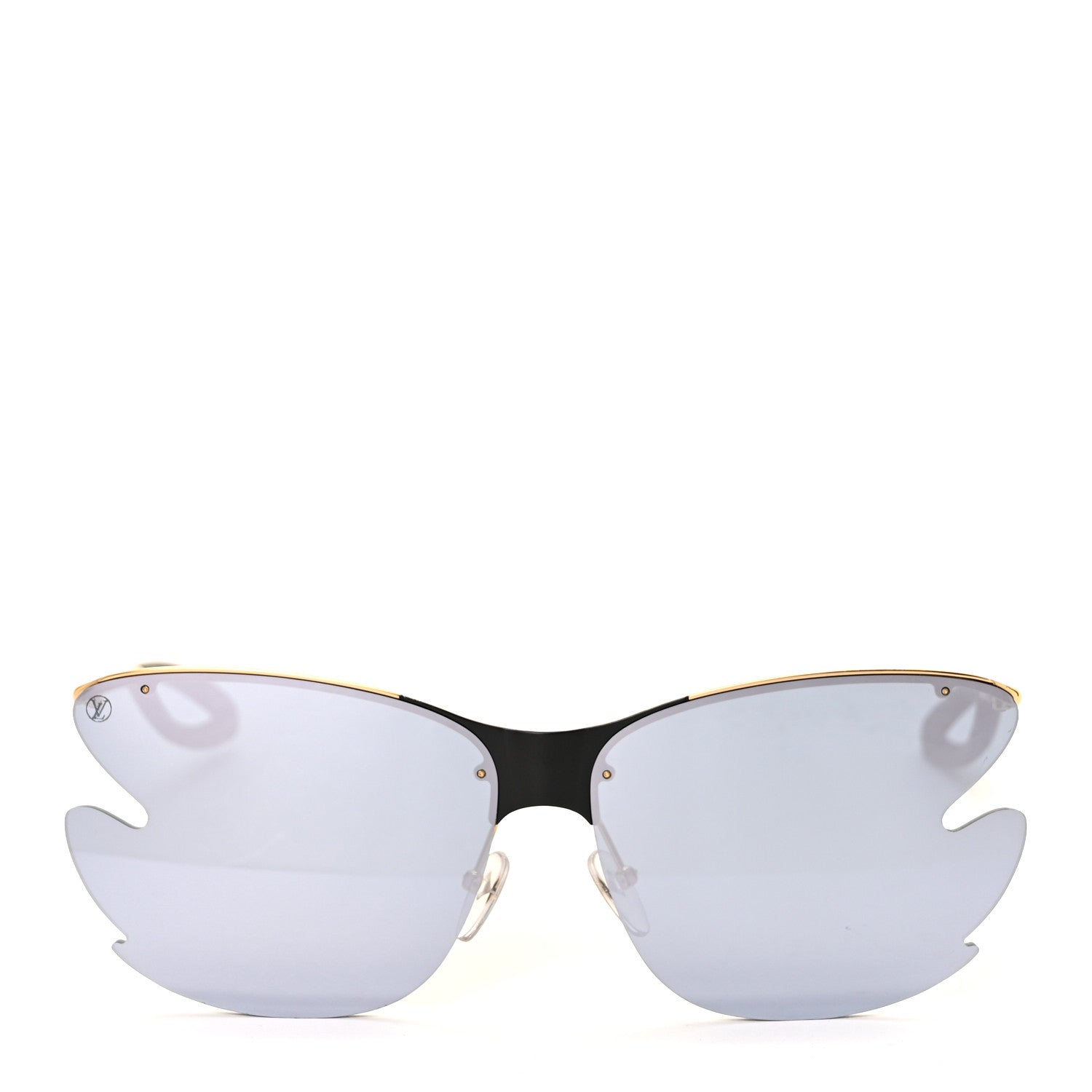 Louis Vuitton Bohemian Vuittony Square Sunglasses Z1235E Silver Mirror 2 of 8