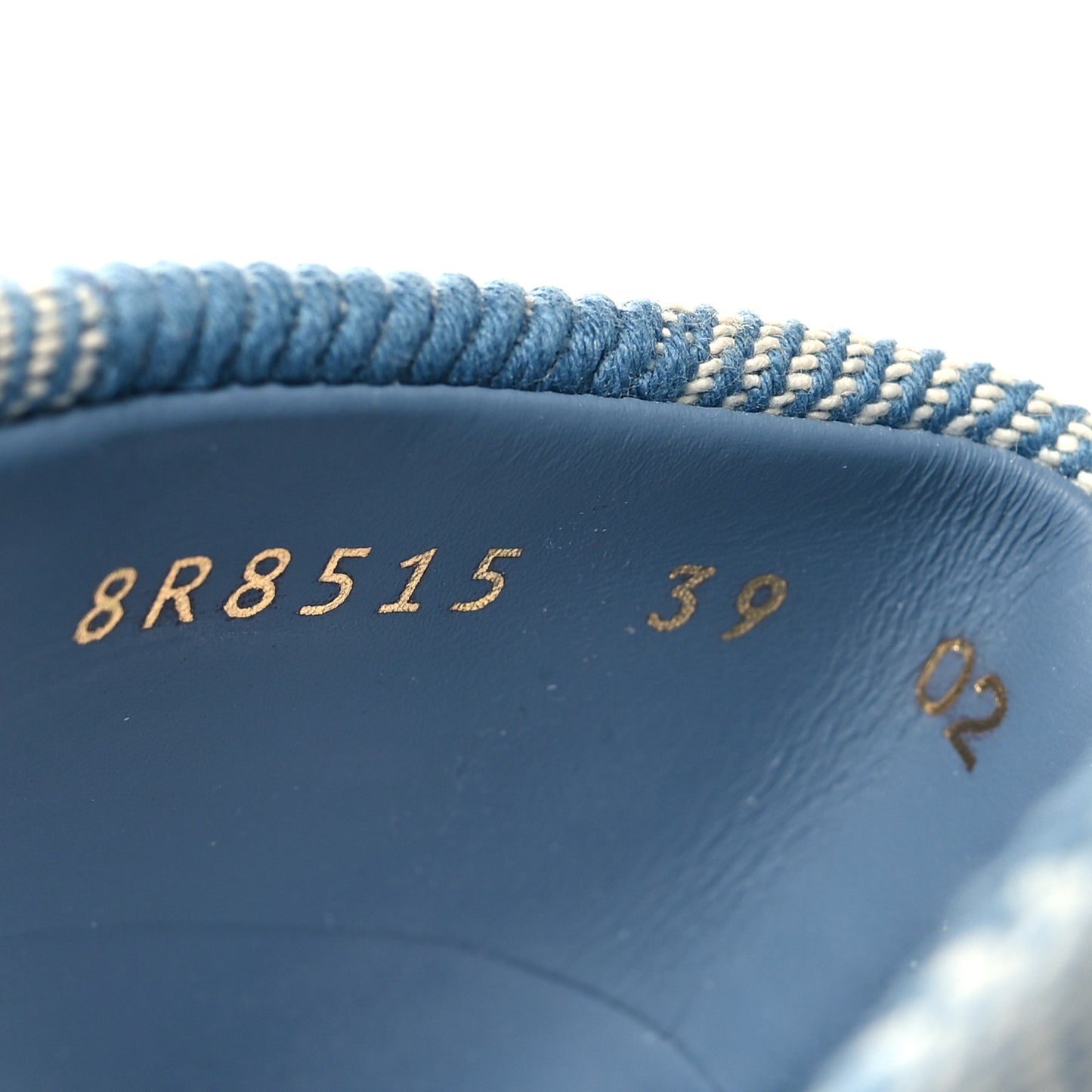 Denim Jacquard Womens FF Sunshine Flatform Slide Sandals 39 Light Blue