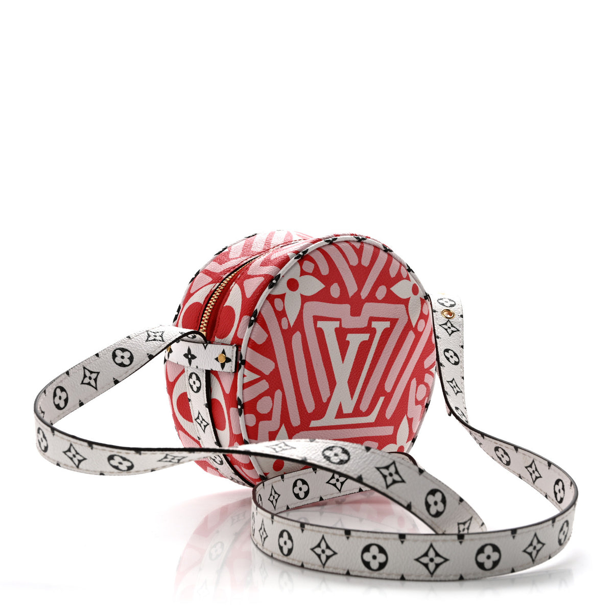 Louis Vuitton Monogram Giant Crafty Boite Chapeau Souple PM Rouge Rose Creme 3 of 12