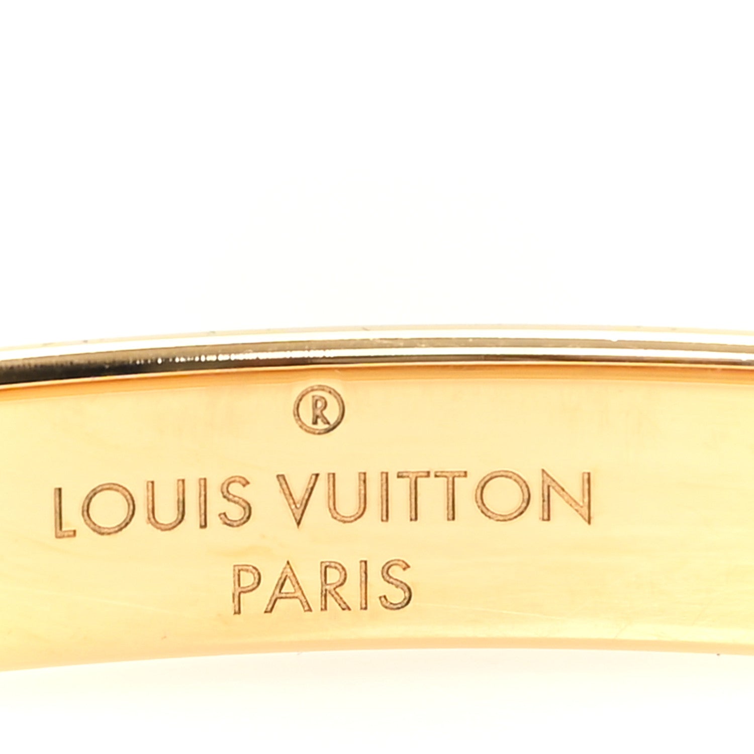 Louis Vuitton Brass Monogram Nanogram Cuff S Gold 4 of 6