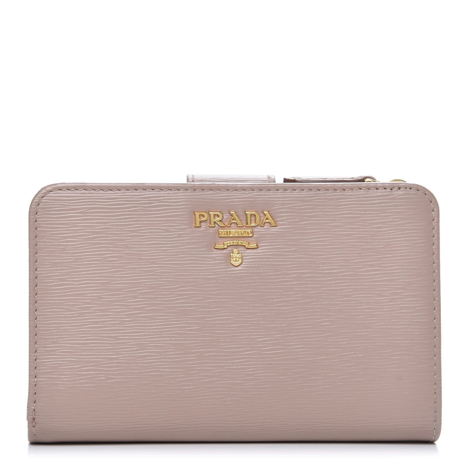 Prada Vitello Move Metal Zip Around Wallet Cammeo 1 of 7