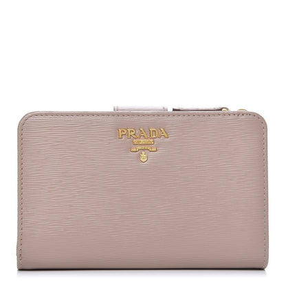 Prada Vitello Move Metal Zip Around Wallet Cammeo 1 of 7