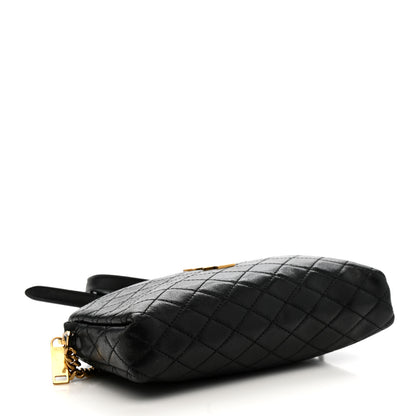Saint Laurent Lambskin Quilted Gaby Zipped Pouch Black 4 of 10