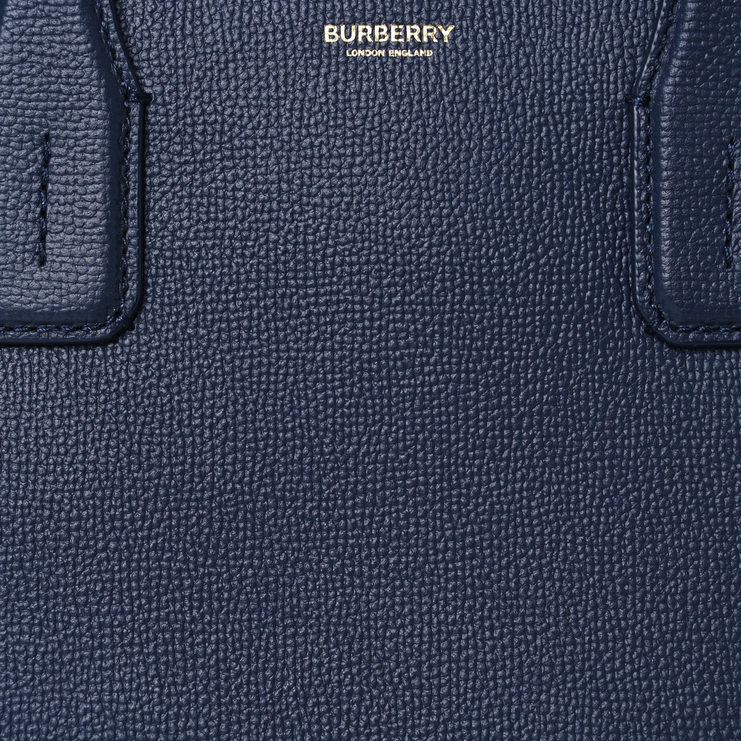 Burberry Derby Calfskin Vintage Check Medium Banner Tote Regency Blue 12 of 17