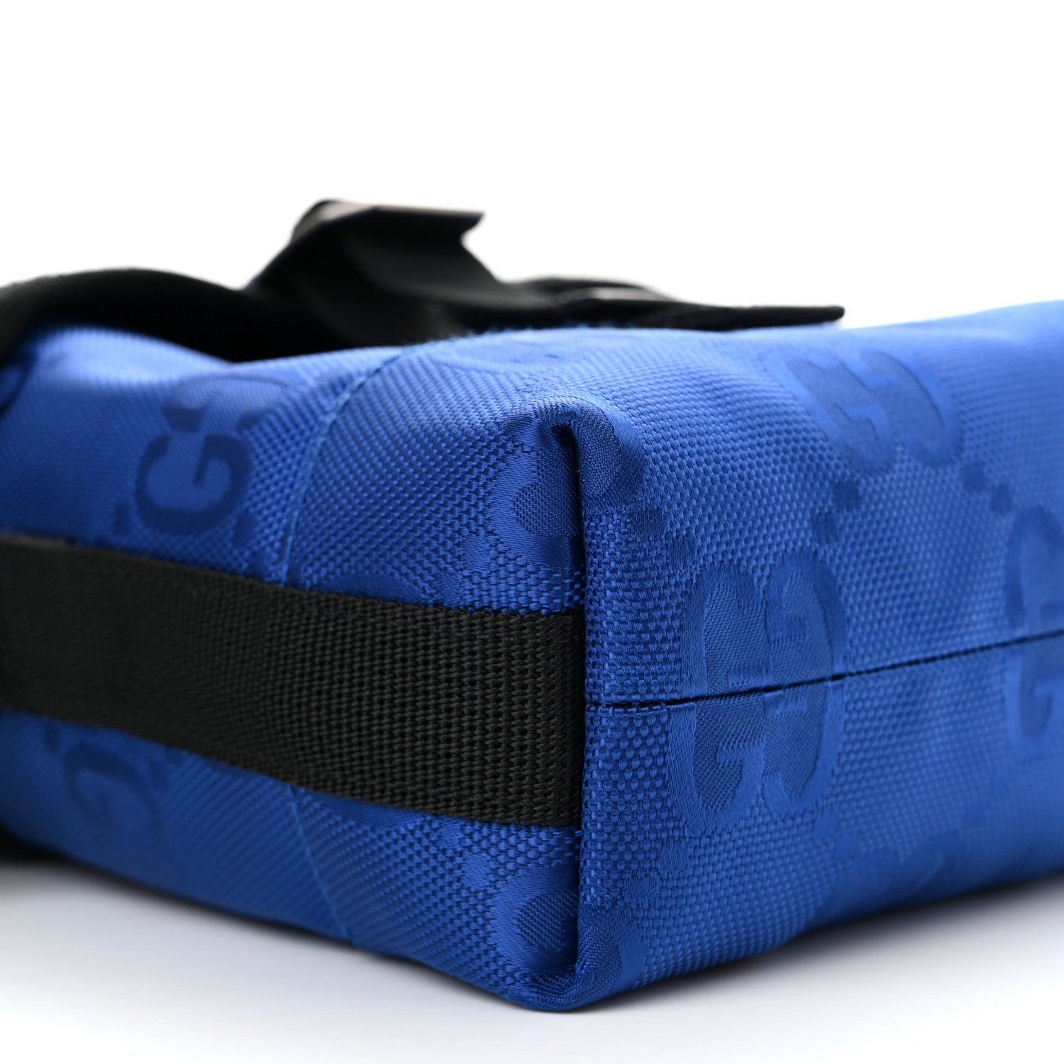 Gucci Econyl Nylon Monogram Off The Grid Messenger Bag Orient Blue Black 9 of 11