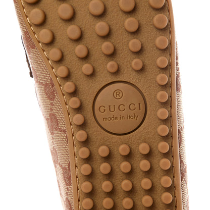 Gucci GG Monogram Suede Mens Driver Loafers 6 Beige Ruggine Cuir 7 of 9