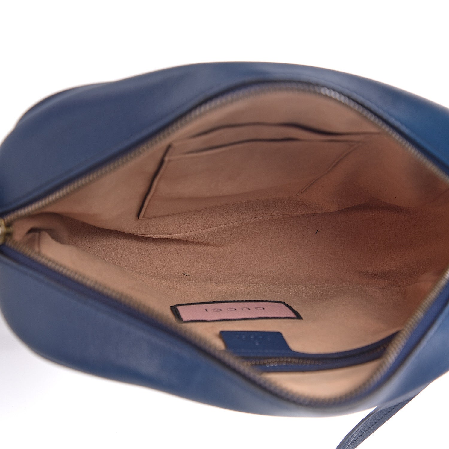 Gucci Calfskin Matelasse GucciGhost Medium GG Marmont Chain Shoulder Bag Blue Agata Hibiscus Red 4 of 9