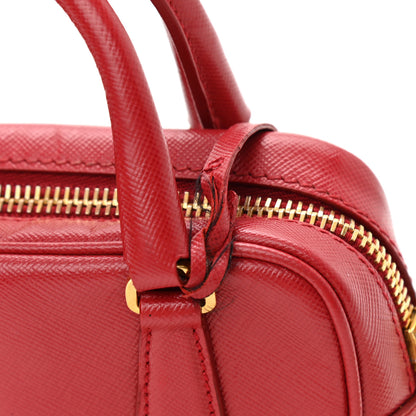 Prada Saffiano Lux Mini Top Handle Crossbody Bag Fuoco 13 of 13