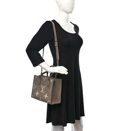 Louis Vuitton Empreinte Monogram Giant Onthego PM Tourterelle Creme 2 of 9