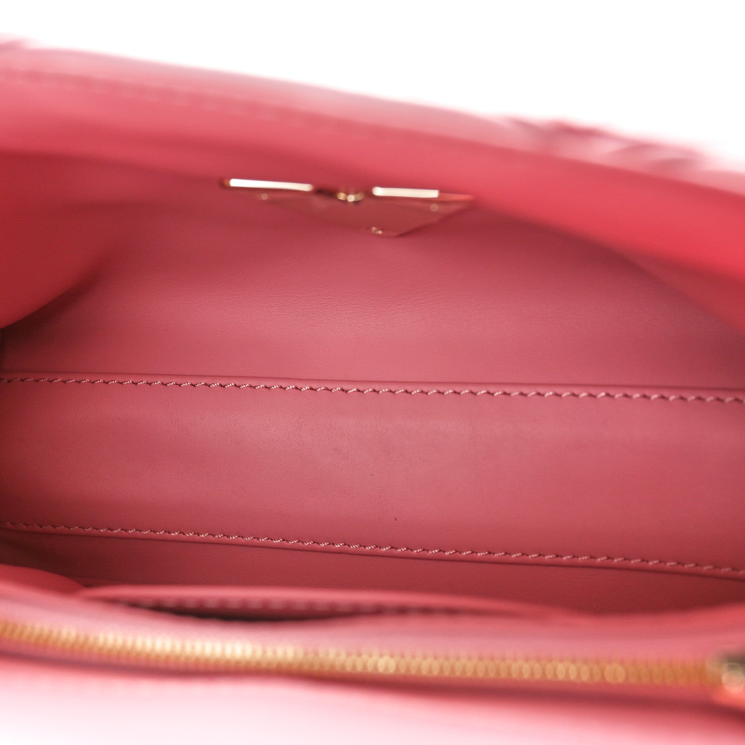 Louis Vuitton Lambskin Malletage Top Handle GO-14 MM Raspberry 6 of 10