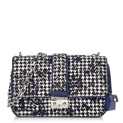 Christian Dior Tweed Medium Miss Dior Flap Black Blue 1 of 6