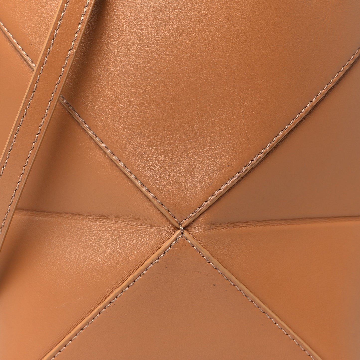 Shiny Calfskin Mini Puzzle Fold Tote Warm Desert