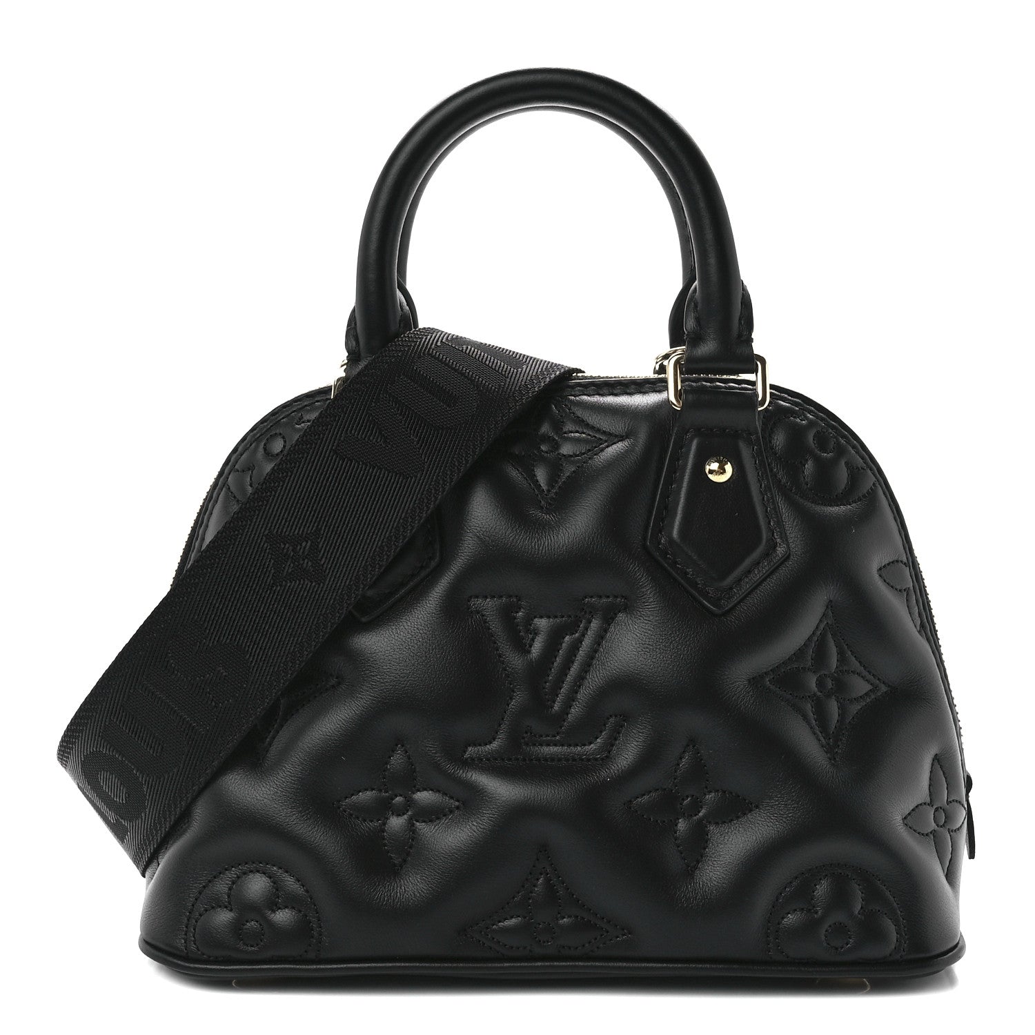 Louis Vuitton Calfskin Bubblegram Alma BB Black 1 of 10