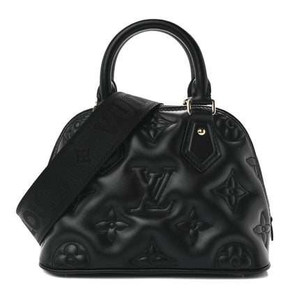 Louis Vuitton Calfskin Bubblegram Alma BB Black 1 of 10
