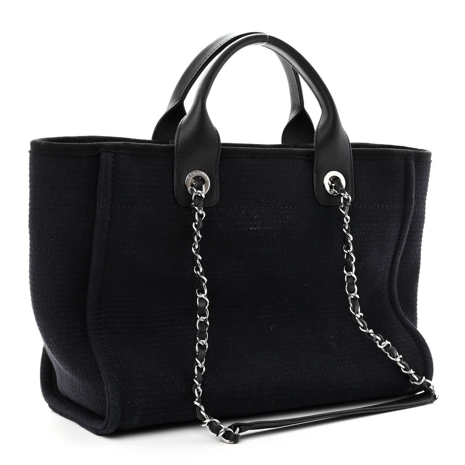 Chanel Mixed Fibers Small Deauville Tote Black 3 of 11