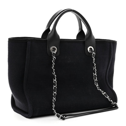 Chanel Mixed Fibers Small Deauville Tote Black 3 of 11