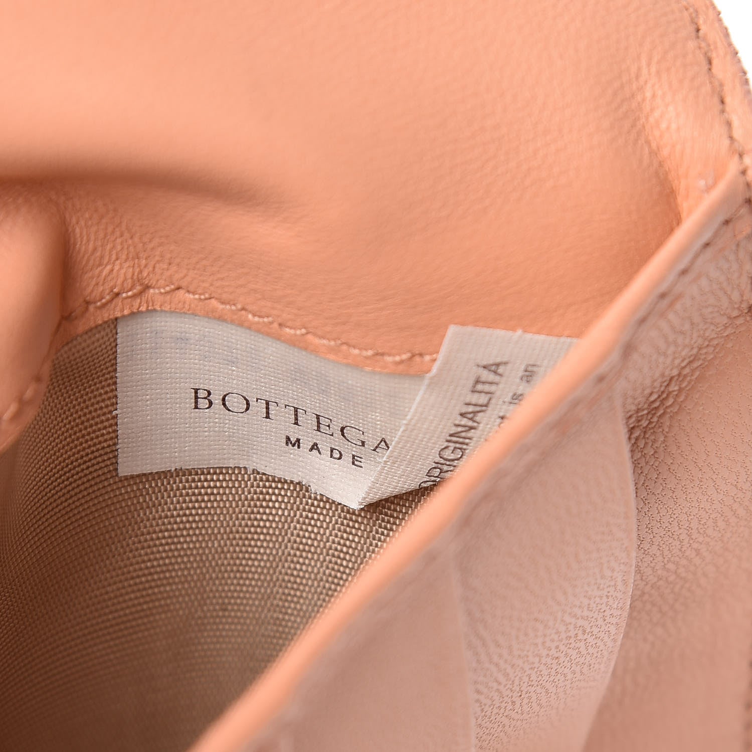 Bottega Veneta Nappa Intrecciato French Compact Wallet Peach 7 of 11