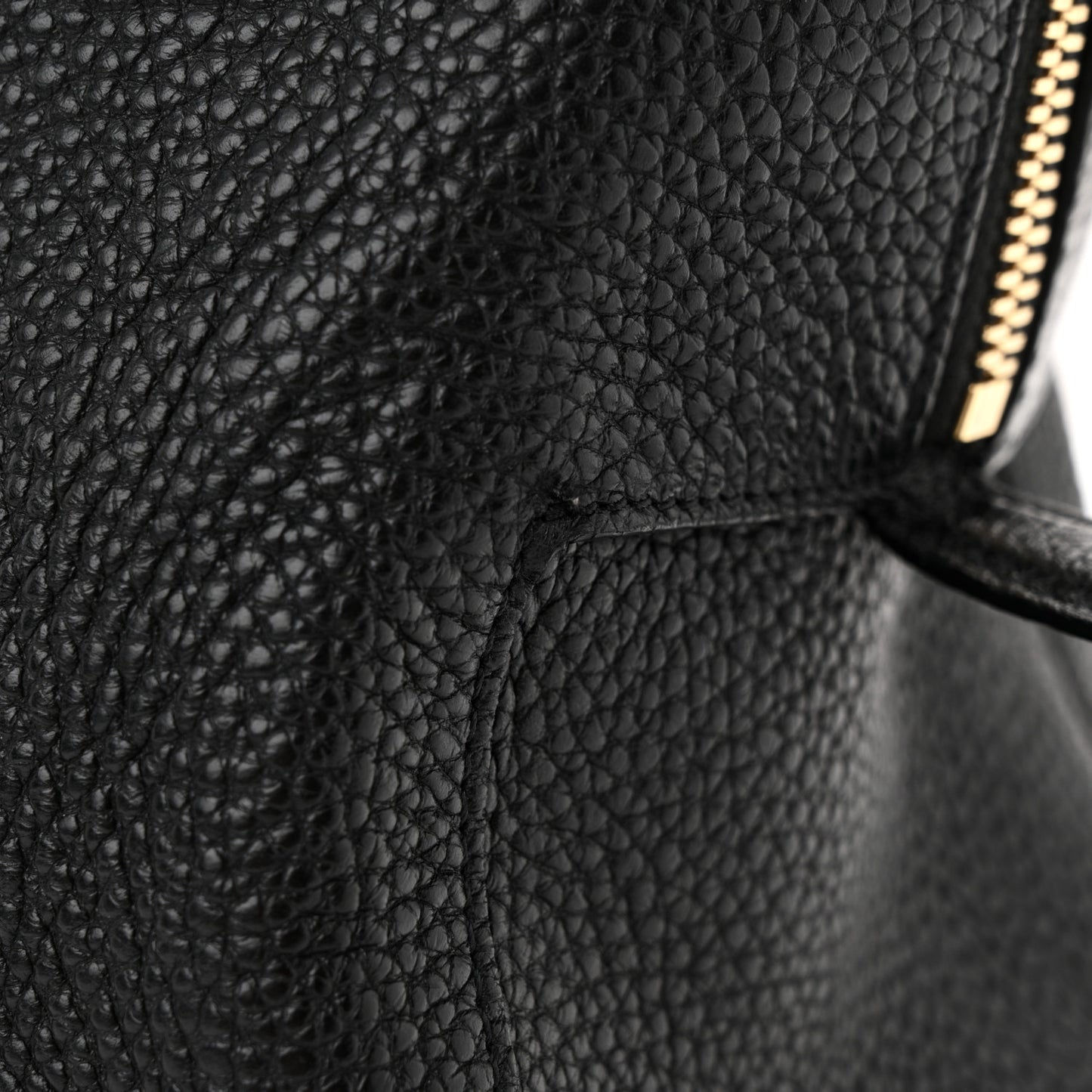 London Grainy Calfskin Medium Greenwood Bowling Bag Black