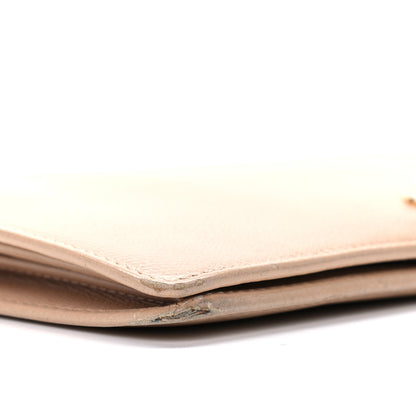 Chanel Grained Calfskin CC Button Yen Wallet Beige 9 of 27