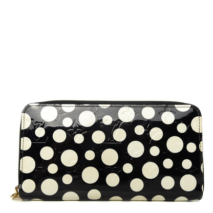 Louis Vuitton Vernis Kusama Infinity Dots Zippy Wallet Black 1 of 6