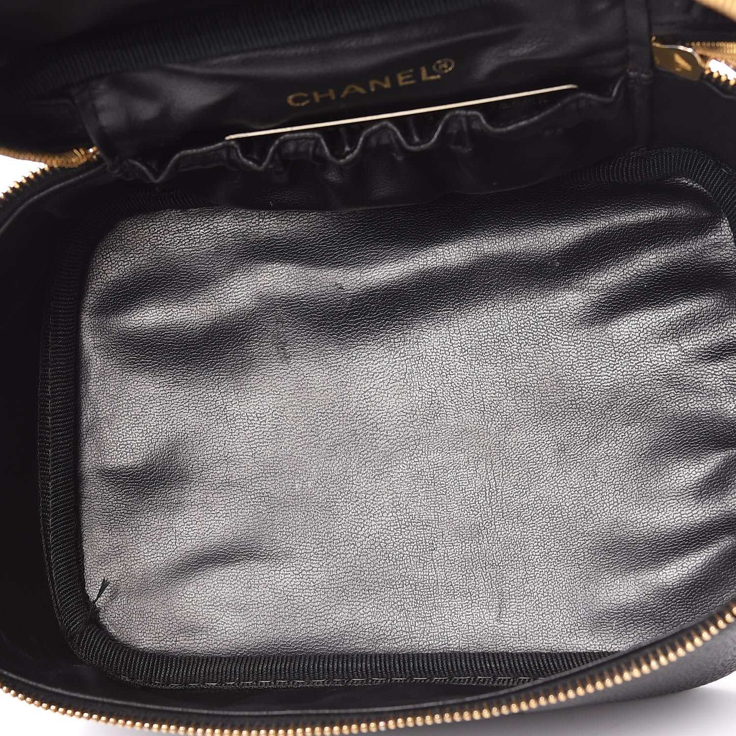Chanel Caviar Vanity Cosmetic Case Black 5 of 9