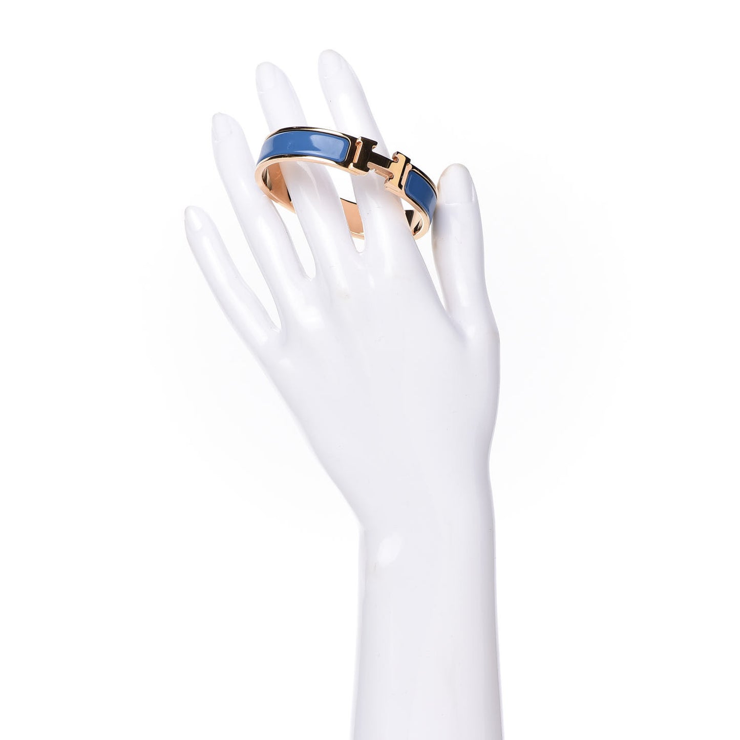 Enamel Narrow Clic Clac H Bracelet PM Bleu Turquin