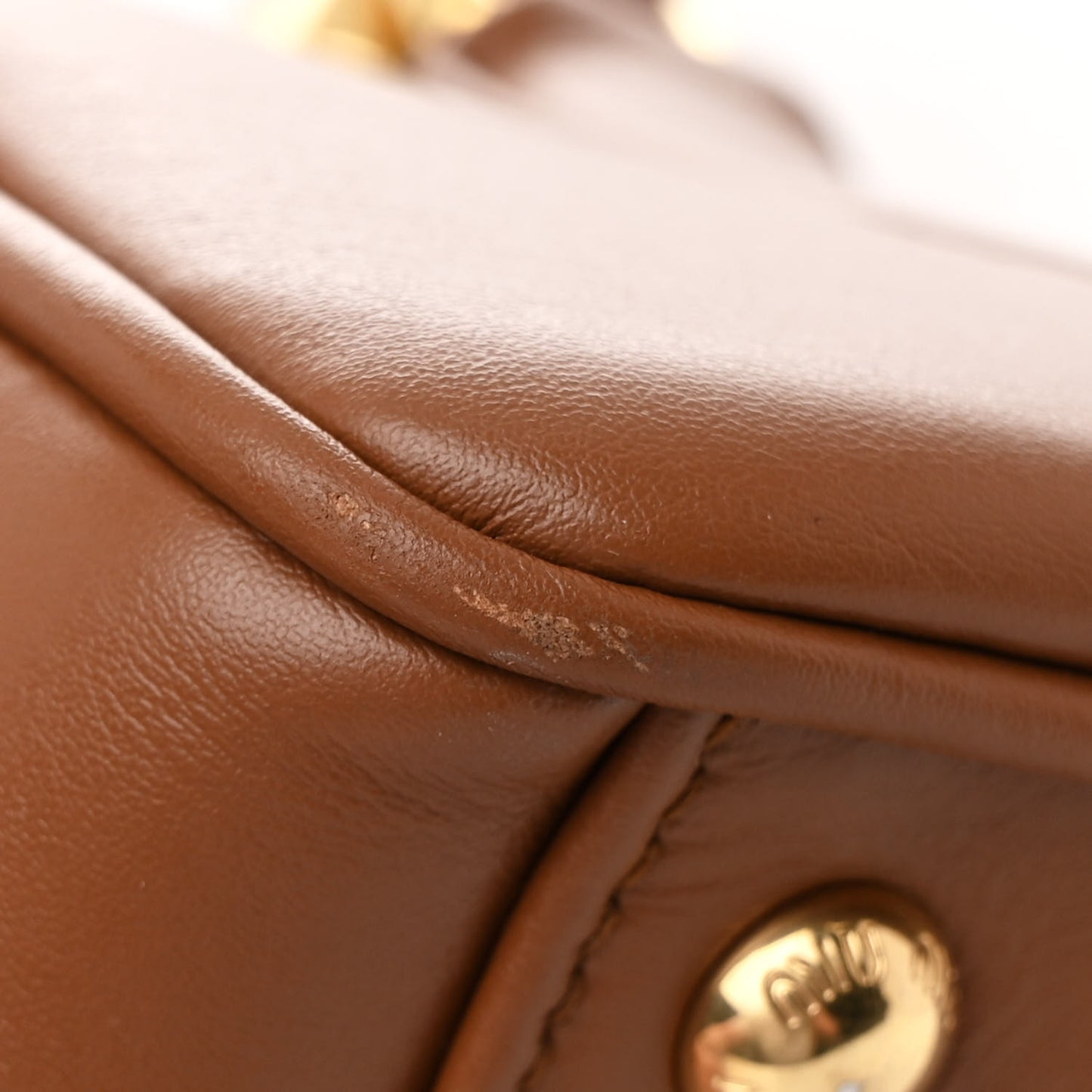Calfskin Arcadie Top Handle Bag Cognac