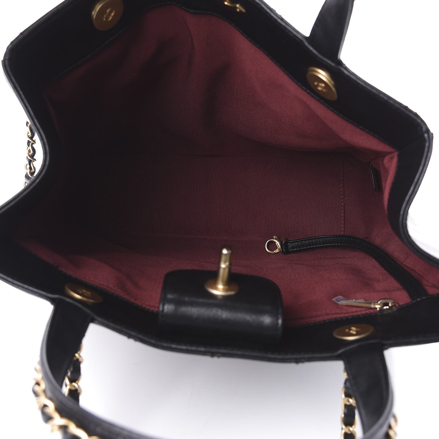 Chanel Lambskin Quilted Large Shopping Tote Black 6 of 13
