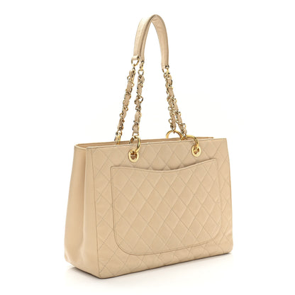 Chanel Caviar Quilted Grand Shopping Tote GST Beige Clair 2 of 15