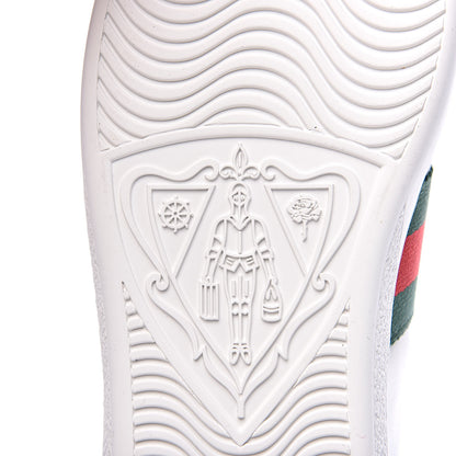 Gucci Calfskin Web Floral Embroidered Womens Ace Sneakers 36 White 8 of 10