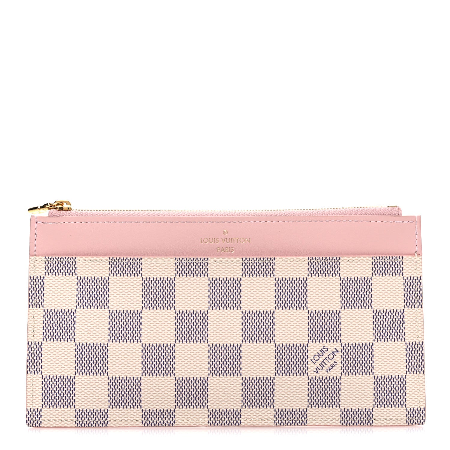 Louis Vuitton Damier Azur Slim Purse Rose Ballerine 1 of 6