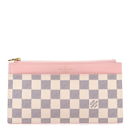 Louis Vuitton Damier Azur Slim Purse Rose Ballerine 1 of 6