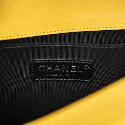 Chanel Calfskin Quilted Medium Boy Flap Yellow 6 of 6