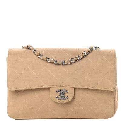 Chanel Jersey Quilted Medium Single Flap Beige 1 of 16