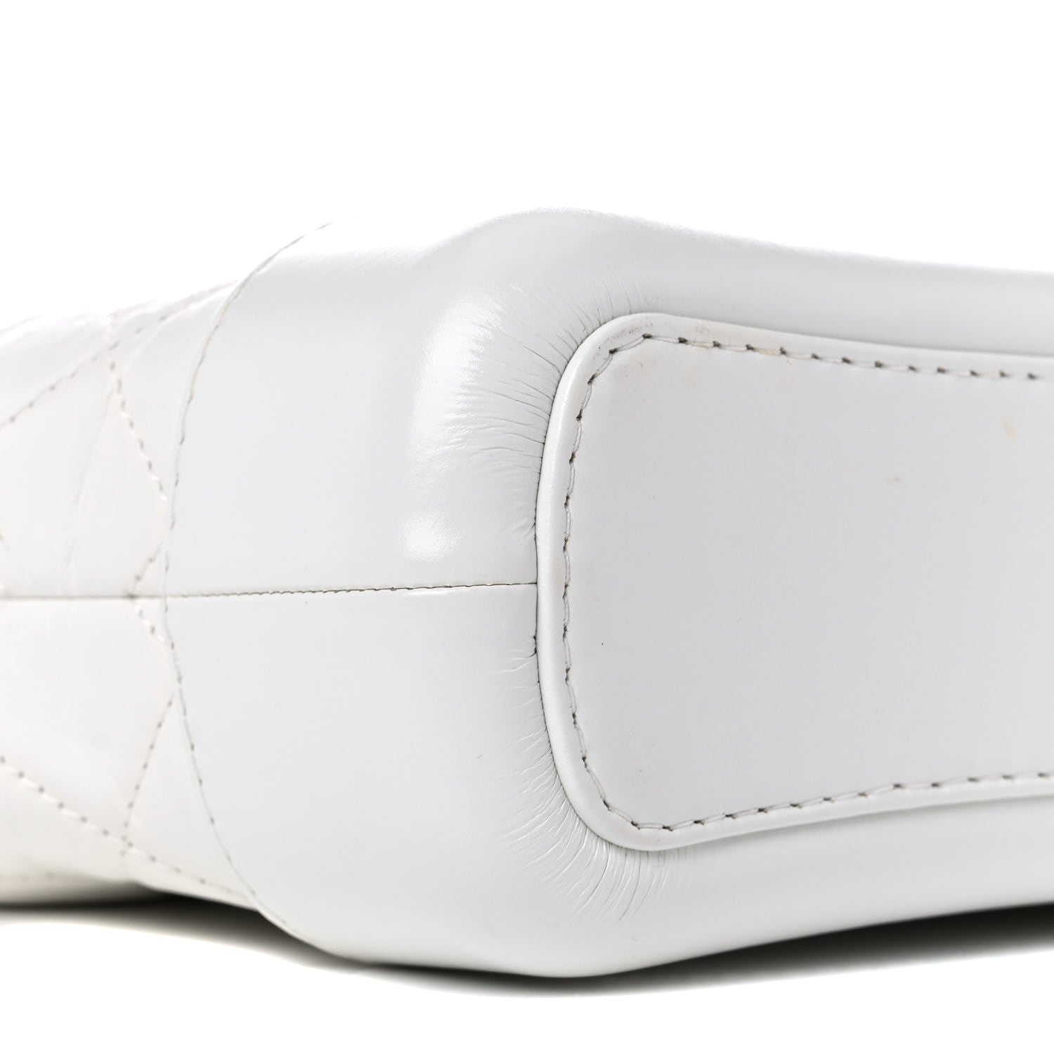 Chanel Aged Calfskin Quilted Small Gabrielle Hobo White 8 of 11
