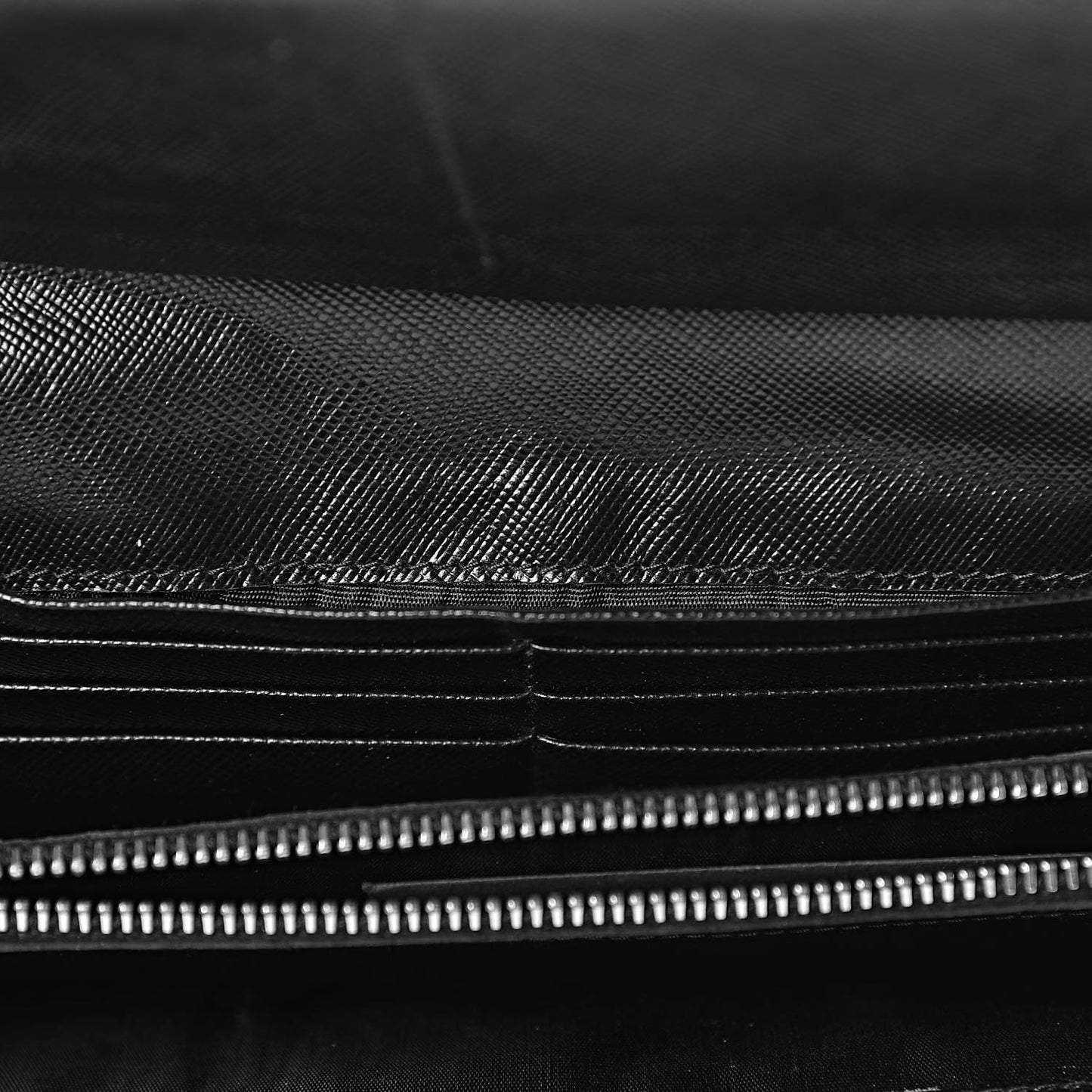 Saffiano Continental Flap Wallet Black