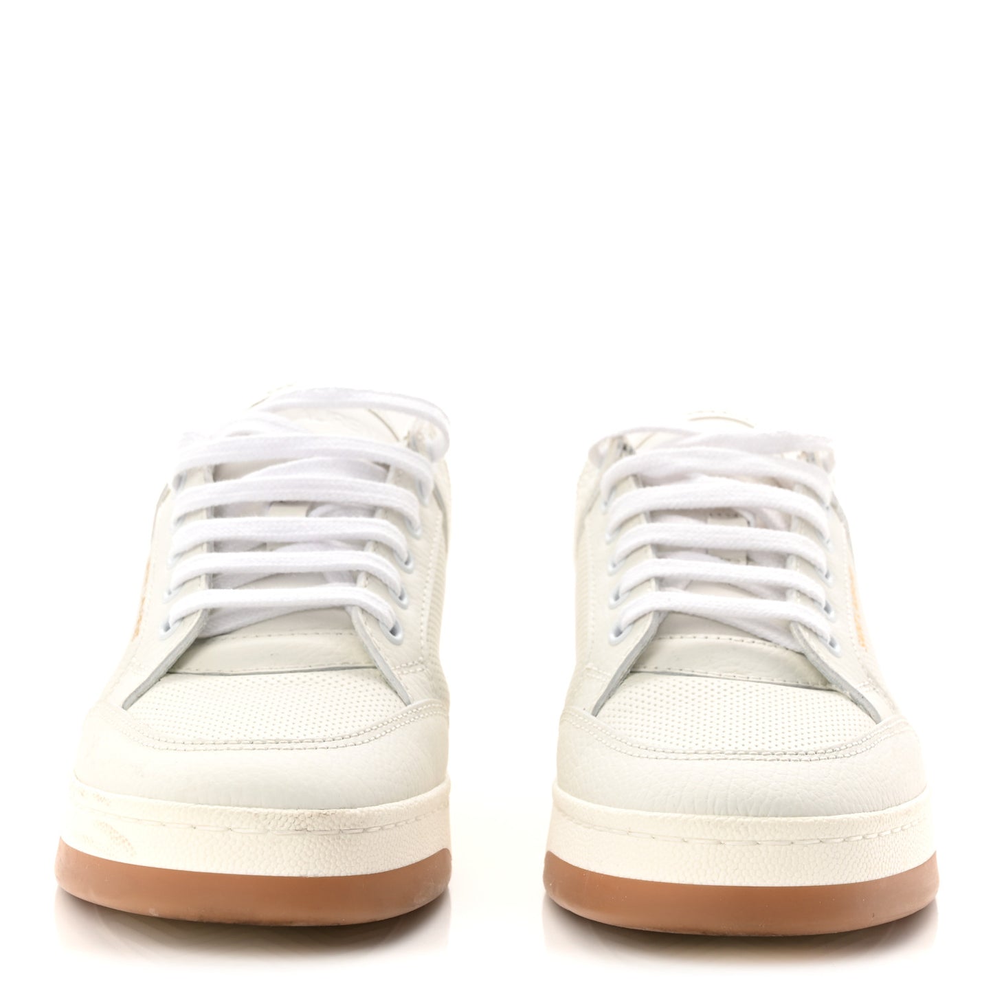 Calfskin Perforated Womens Sneakers 38.5 White
