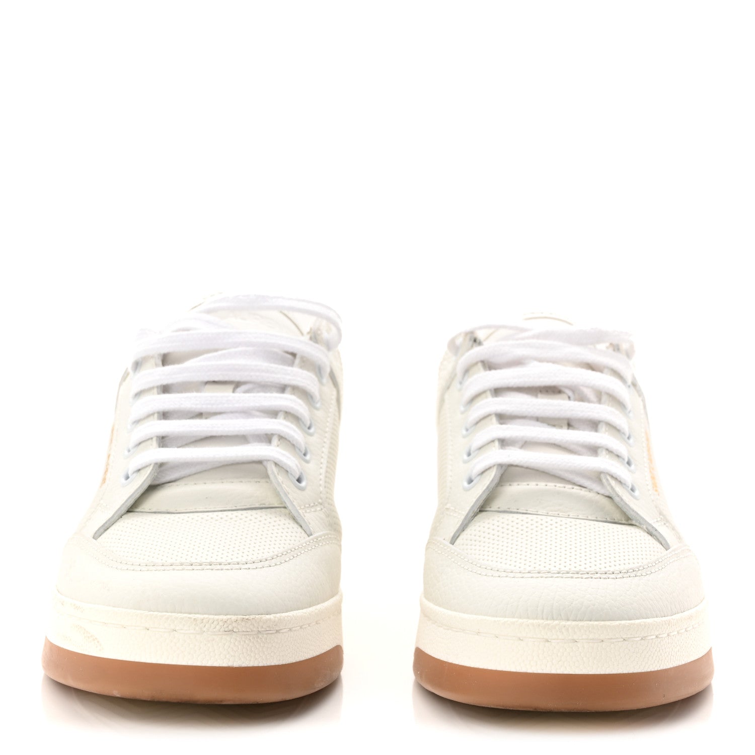 Saint Laurent Calfskin Perforated Womens Sneakers 38.5 White 2 of 9