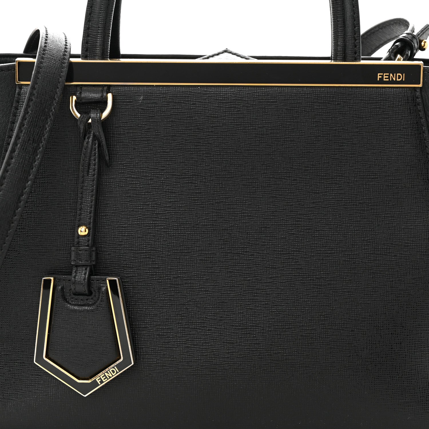 Fendi Vitello Elite Petite 2Jours Tote Black 7 of 13