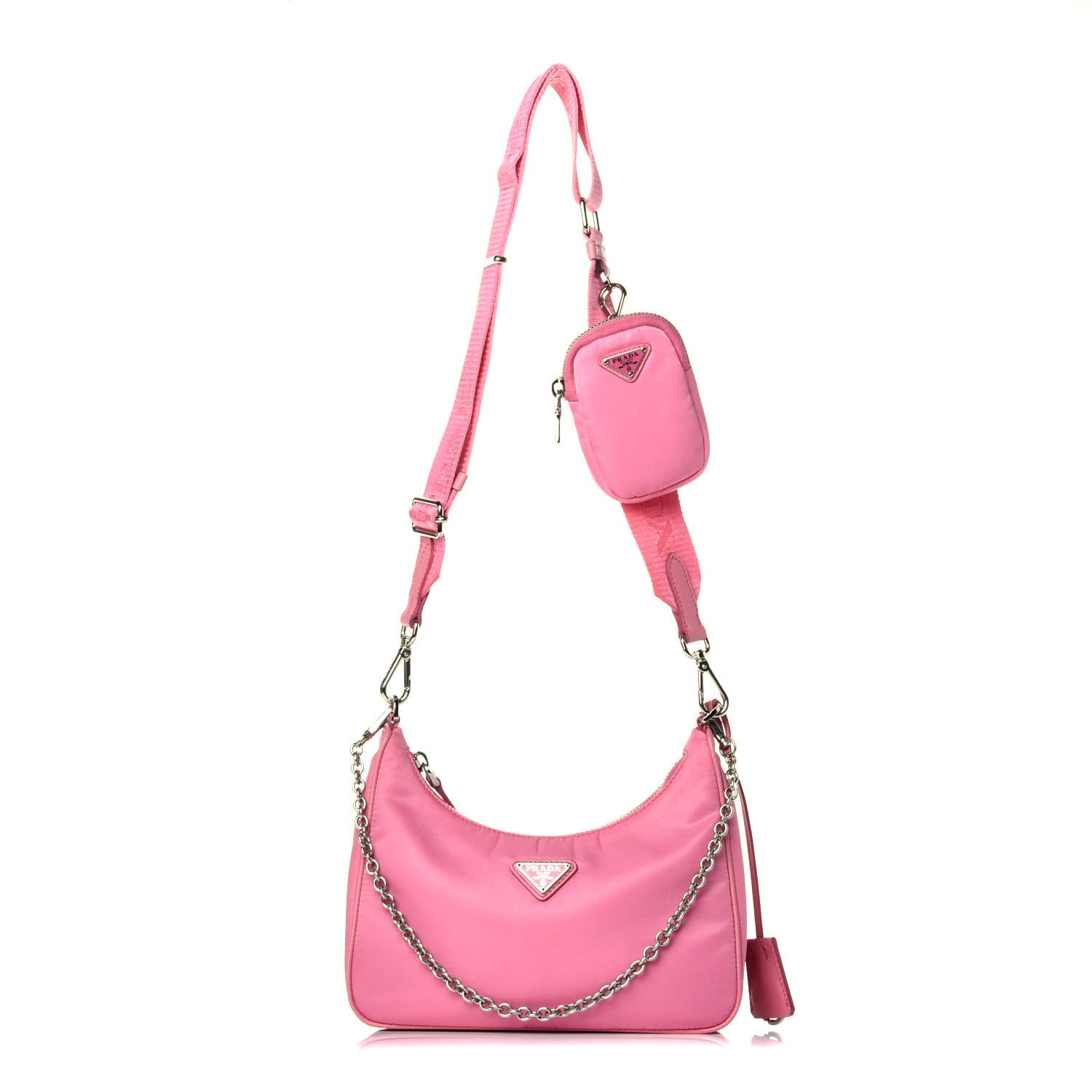 Prada Nylon Re-Edition 2005 Shoulder Bag Begonia 1 of 9