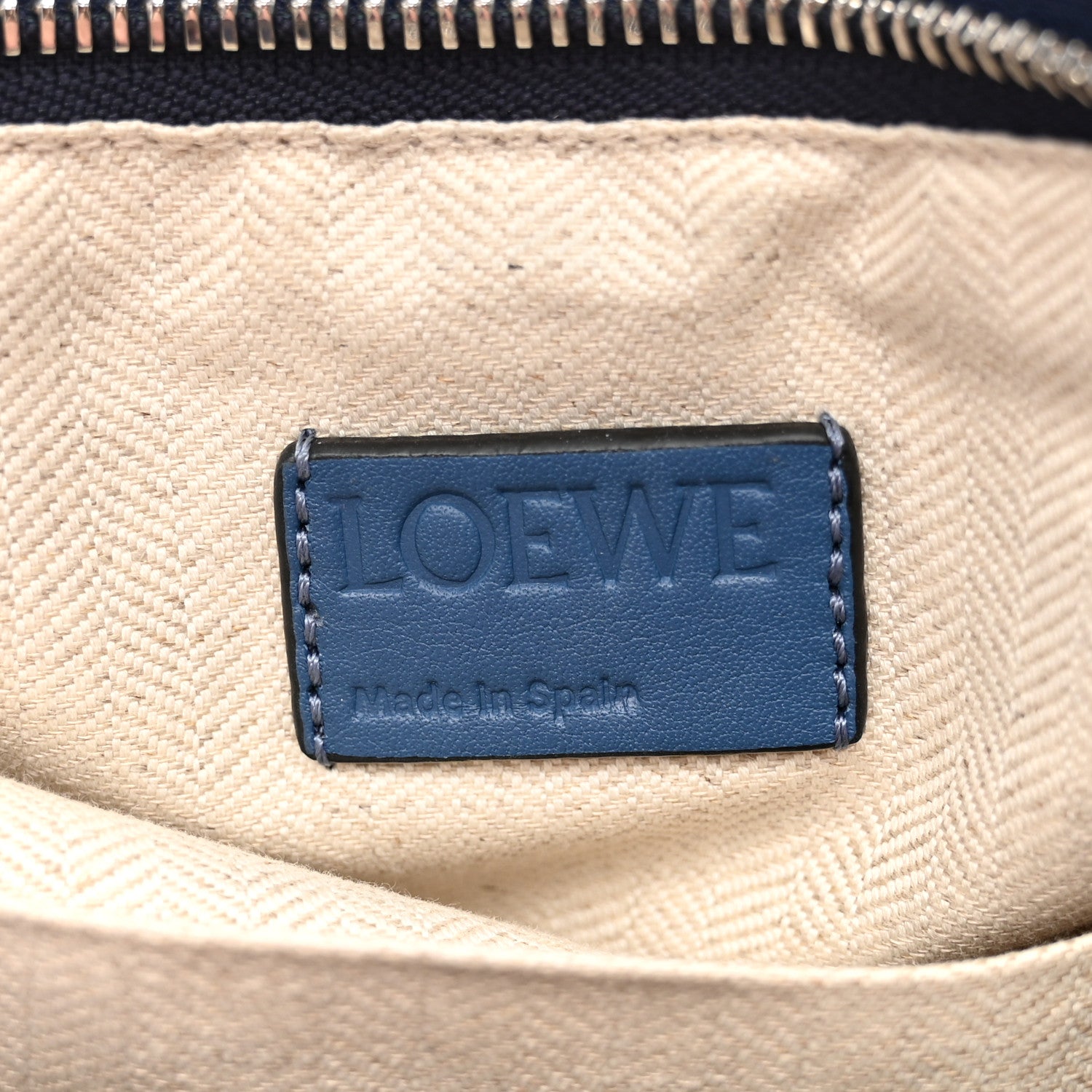 Loewe Calfskin Medium Puzzle Bag Marine Stone Steel Blue 7 of 10