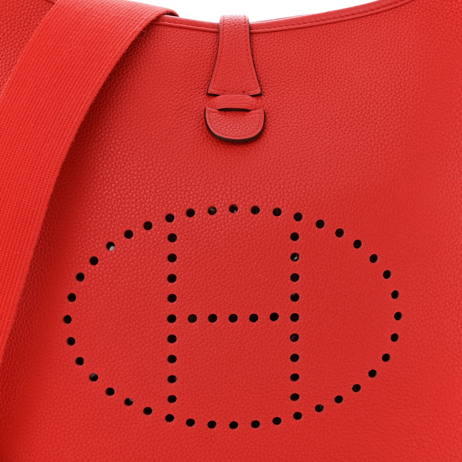 Hermes Taurillon Clemence EVELYNE III PM Rouge de Coeur 8 of 10